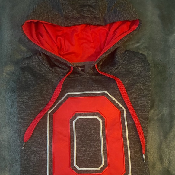 #274 Ohio State buckeyes Scarlet and gray college hoodie - Picture 11 of 12